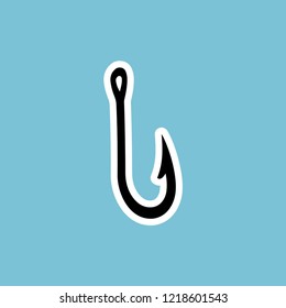 fishing hook icon. vector illustration