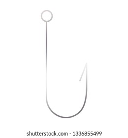 Fishing hook icon. Vector illustration on white background.