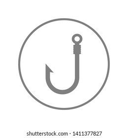 Fishing hook icon. Vector illustration.