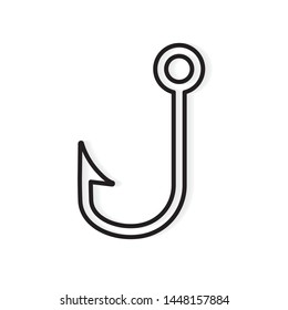 fishing hook icon- vector illustration