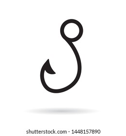 fishing hook icon- vector illustration