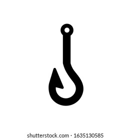 Fishing hook icon, vector illustration. Flat design style. vector fishing hook icon illustration isolated on white, fishing hook icon Eps10. fishing hook icons graphic design vector symbols.