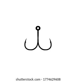 fishing hook icon vector illustration logo template