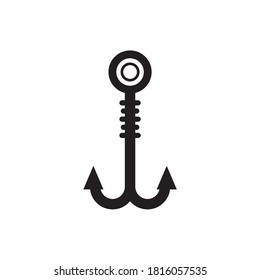 Fishing Hook Icon Vector Illustration