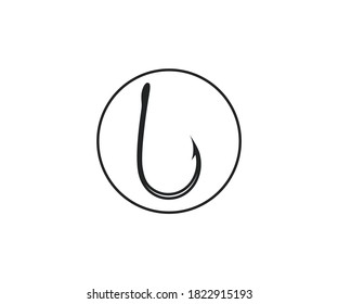 Angelhakensymbol. Vektorgrafik, flaches Design.