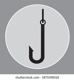 Fishing hook icon. Vector illustration. EPS 10.
