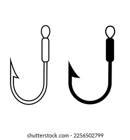 Fishing hook icon vector. Fishing illustration sign. fish symbol or logo.