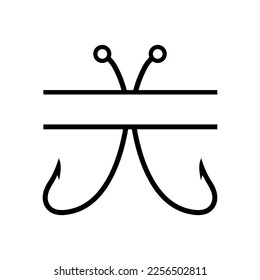 Fishing hook icon vector. Fishing illustration sign. fish symbol or logo.
