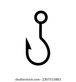 Fishing hook icon, vector illustration. vector fishing hook icon illustration isolated on white.eps