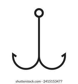 fishing hook icon vector illustration logo design