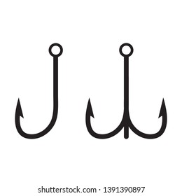 Fishing Hook icon vector isolated