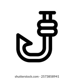 fishing hook icon. vector line icon for your website, mobile, presentation, and logo design.