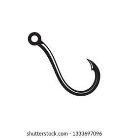 Fishing Hook Icon  Vector Logo Template