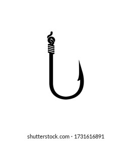 Fishing hook icon vector logo collection