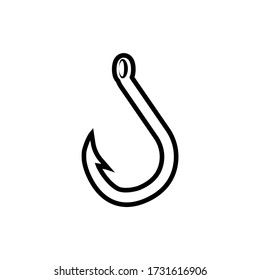 Fishing hook icon vector logo collection