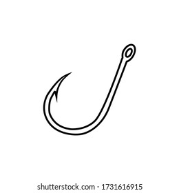 Fishing hook icon vector logo collection