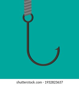 Fishing hook icon vector logo collection
