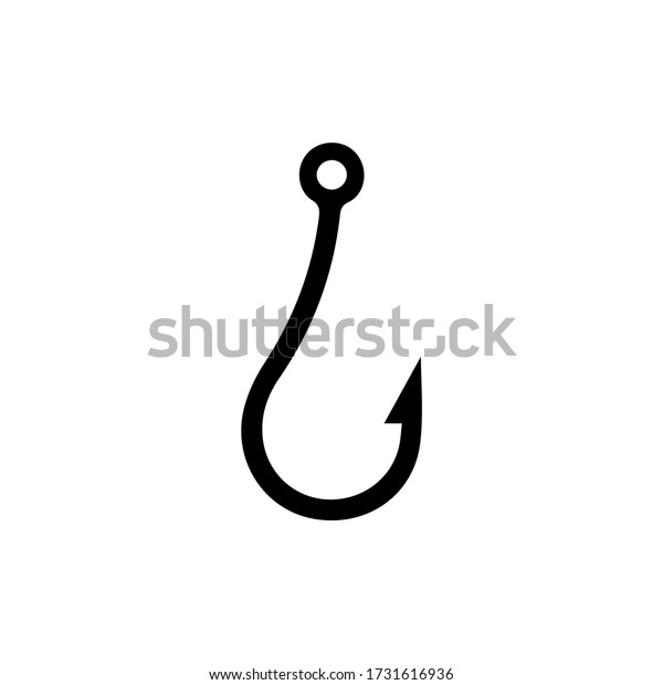 Fishing hook icon vector\
logo collection