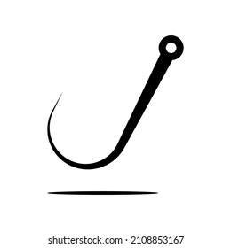 Fishing hook icon vector on white background