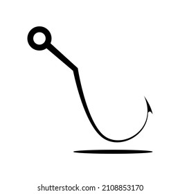 Fishing hook icon vector on white background