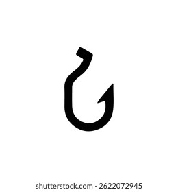 Fishing hook icon vector on white background