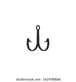 fishing hook Icon vector sign isolated for graphic and web design. fishing hook symbol template color editable on white background.