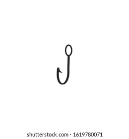 fishing hook Icon vector sign isolated for graphic and web design. fishing hook symbol template color editable on white background.
