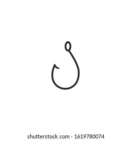 fishing hook Icon vector sign isolated for graphic and web design. fishing hook symbol template color editable on white background.