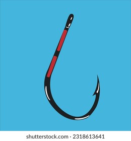 Fishing hook icon. Vector sign