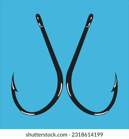 Fishing hook icon. Vector sign