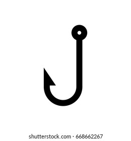 Fishing hook icon. Vector sign