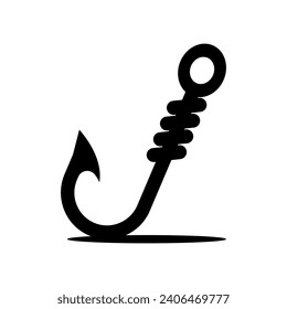 Fishing hook icon vector template