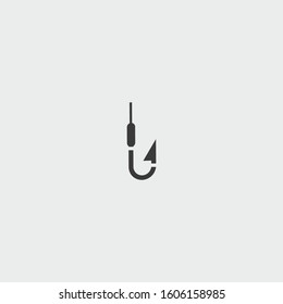 fishing hook icon. fishing hook vector for web