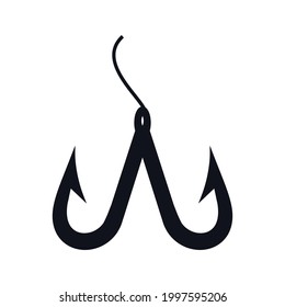 fishing hook icons symbol vector elements for infographic web