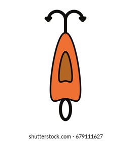 Fishing hook isolated