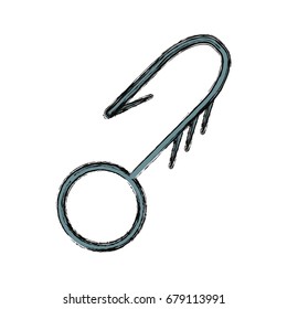 Fishing hook isolated