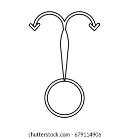 Fishing hook isolated