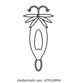 Fishing hook isolated