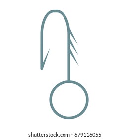 Fishing hook isolated