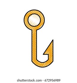 Fishing hook isolated icon