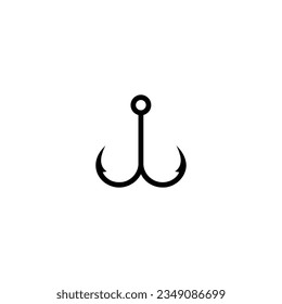 Fishing hook line icon vector design