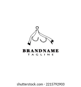 fishing hook logo design template icon black modern isolated vector illustration