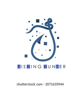 Fishing Hook Logo Graphic Design