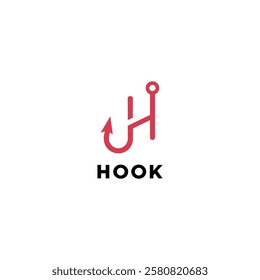 fishing hook logo. hook icon