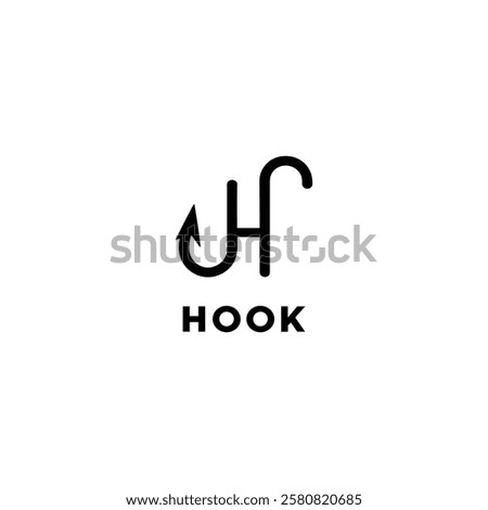 fishing hook logo. hook icon