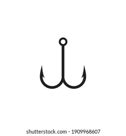  fishing hook logo icon vector template illustration