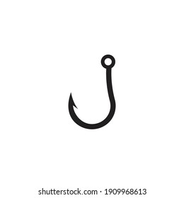  fishing hook logo icon vector template illustration