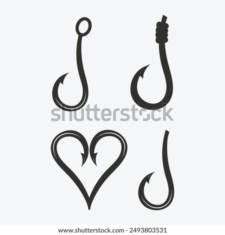 Fishing Hook Fishing logo Fishing Monogram Fishing Design