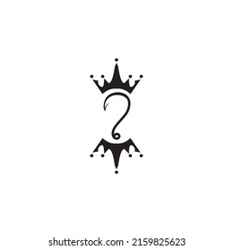 Angelhaken-Logo-Vorlage King-Krongrafik Vektordesign