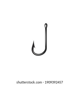 Fishing hook logo vector icon illustration design 